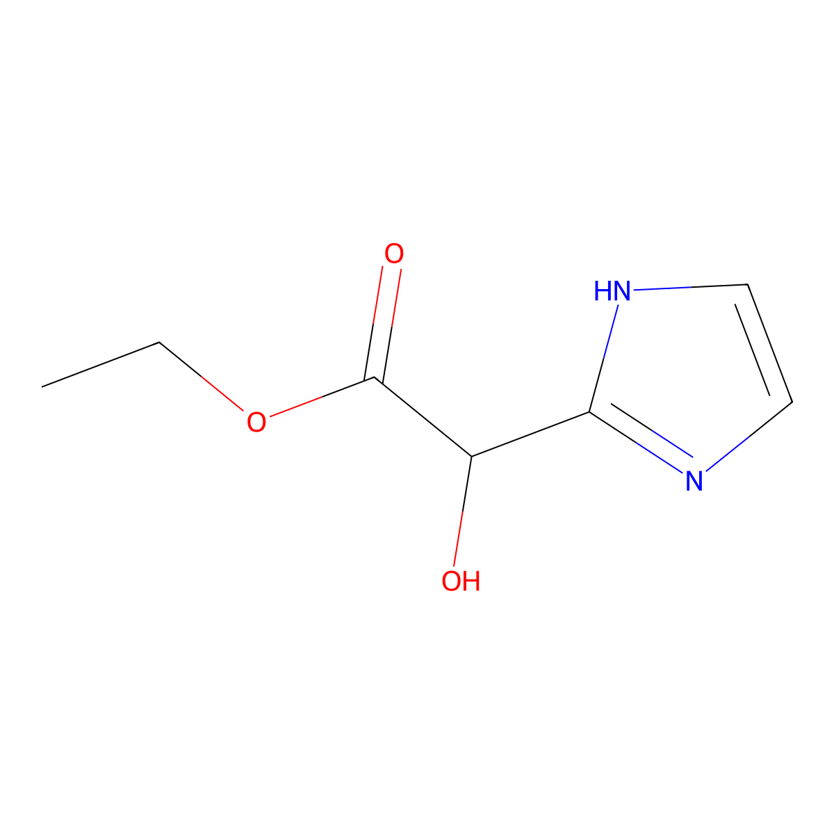 ethyl 2-hydroxy-2-(1H-imidazol-2-yl)acetate molecular structure, CAS 1520922-51-3