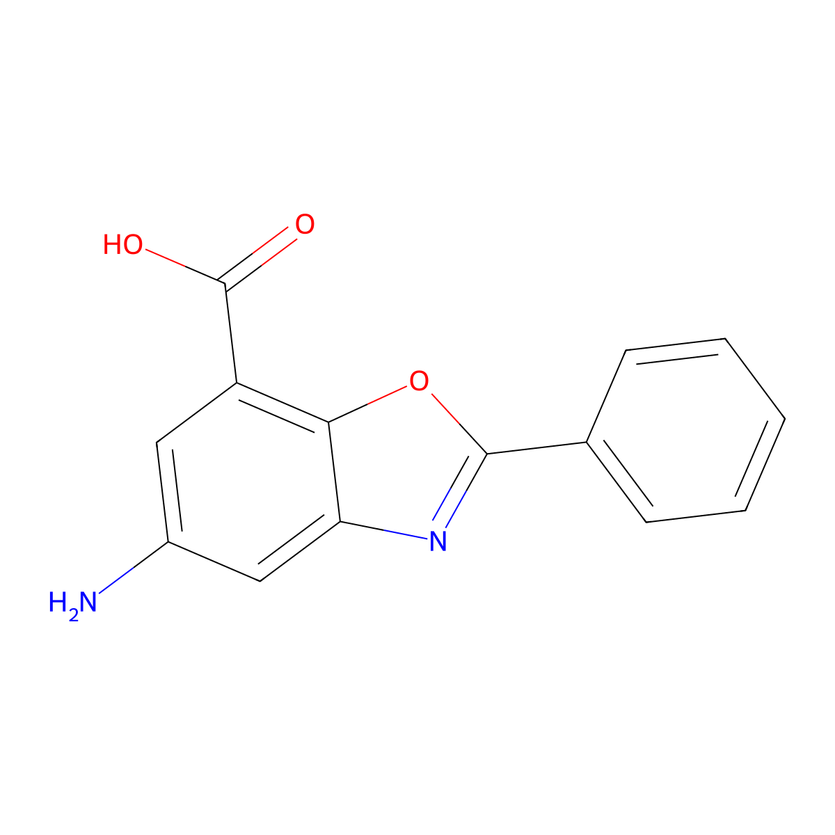 5-Amino-2-phenylbenzo[D]oxazole-7-carboxylic acid molecular structure, CAS 1520923-17-4