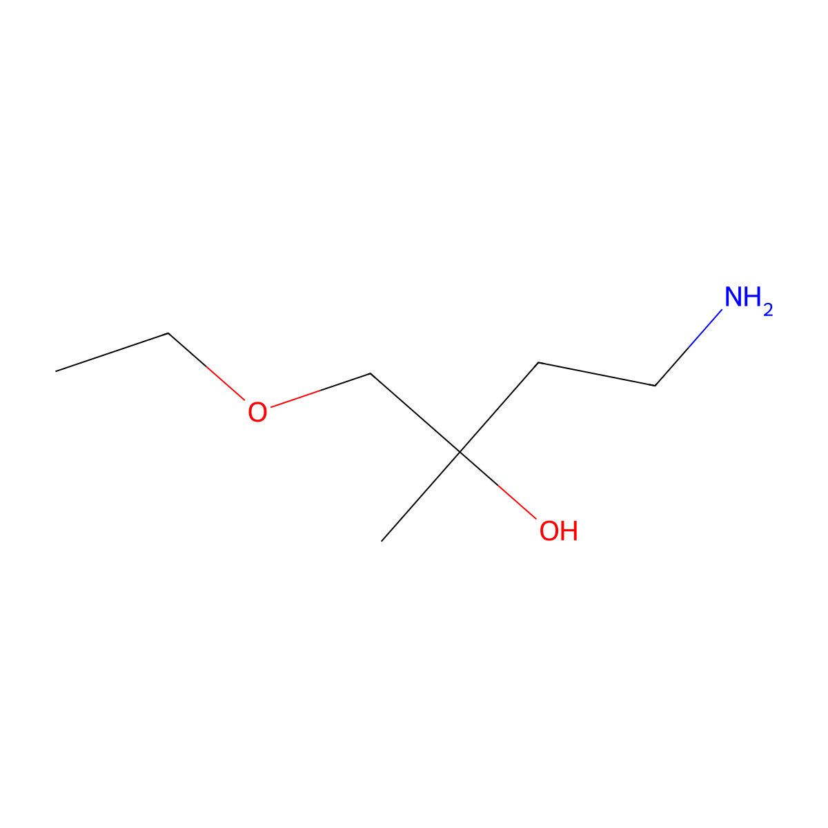 4-Amino-1-ethoxy-2-methylbutan-2-ol molecular structure, CAS 1520926-34-4
