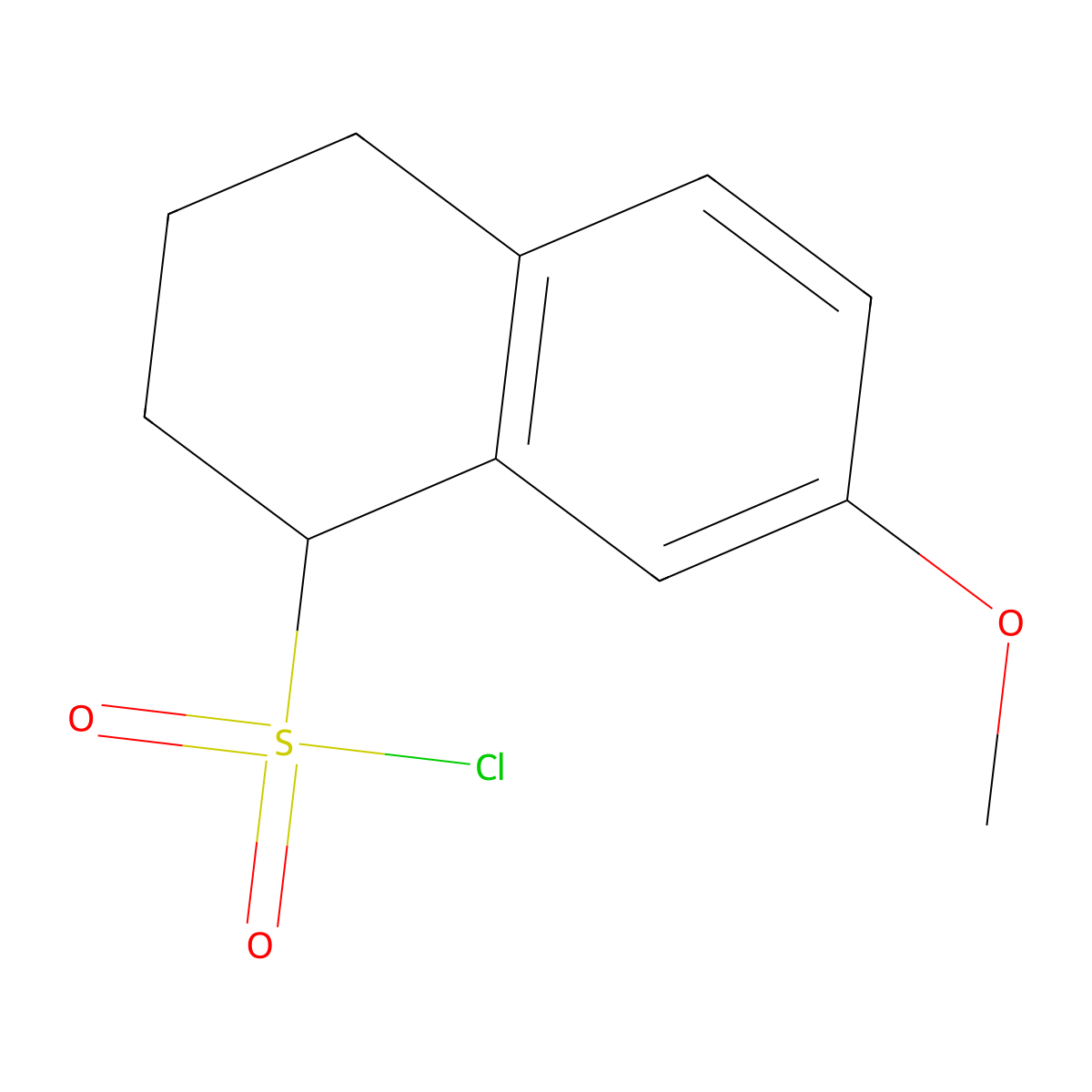 7-Methoxy-1,2,3,4-tetrahydronaphthalene-1-sulfonyl chloride molecular structure, CAS 1520938-23-1