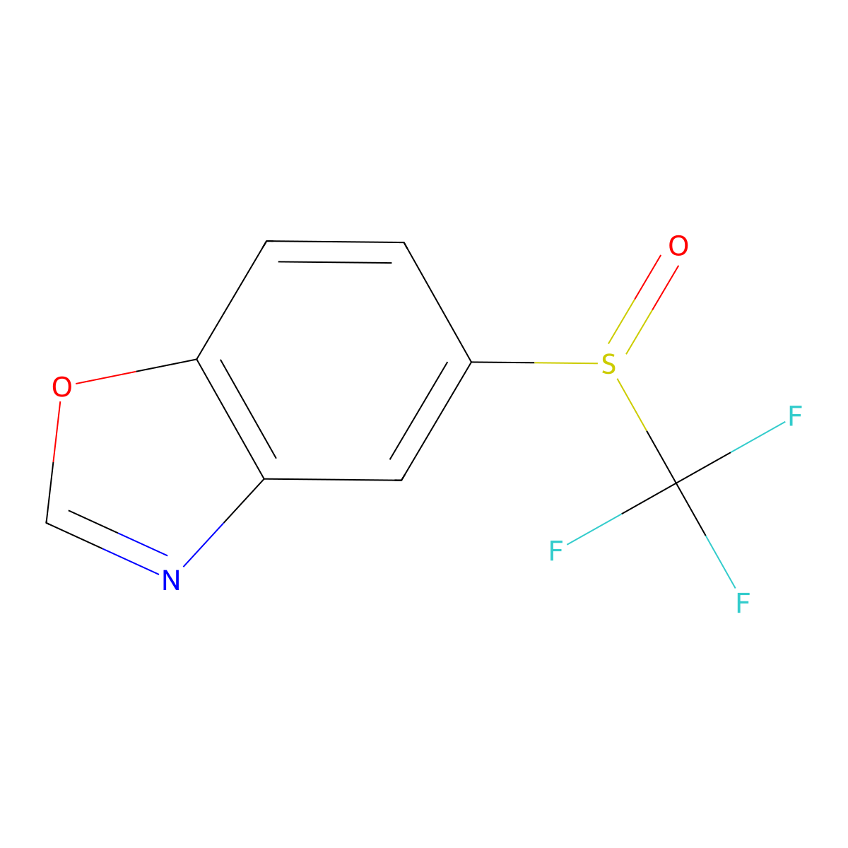 5-((Trifluoromethyl)sulfinyl)benzo[d]oxazole molecular structure, CAS 1520947-69-6
