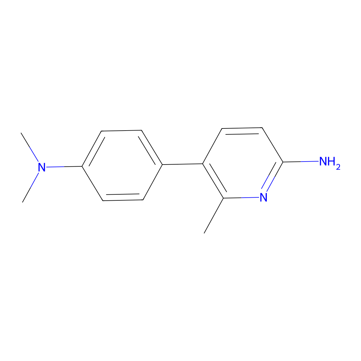 5-[4-(Dimethylamino)phenyl]-6-methyl-2-pyridinamine molecular structure, CAS 1520965-97-2