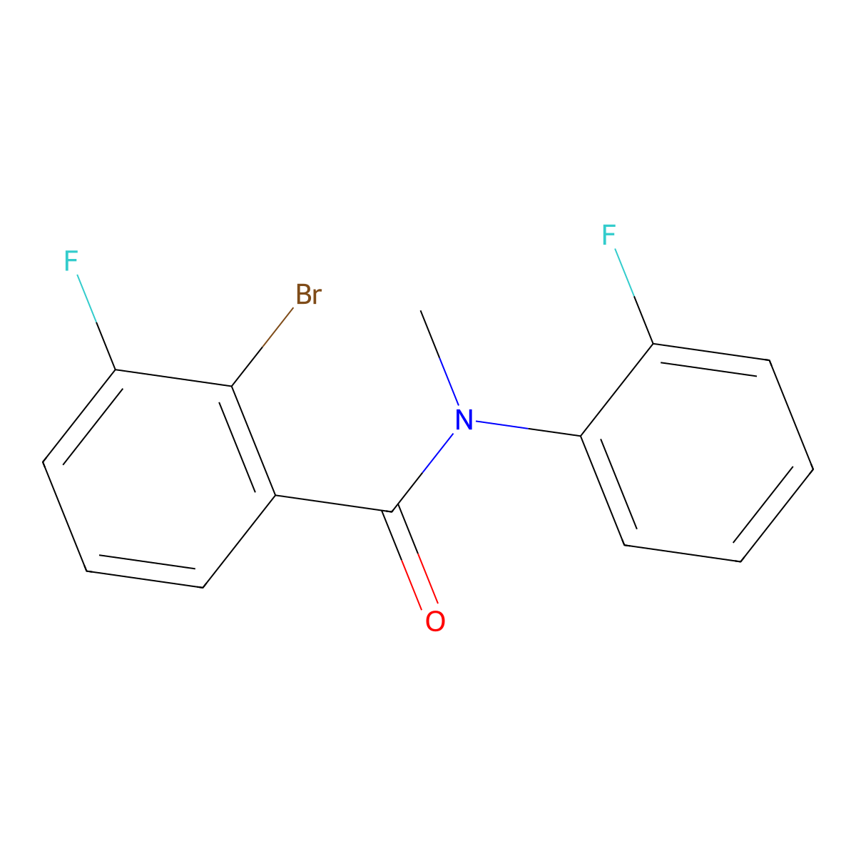 2-Bromo-3-fluoro-N-(2-fluorophenyl)-N-methylbenzamide molecular structure, CAS 1520969-57-6
