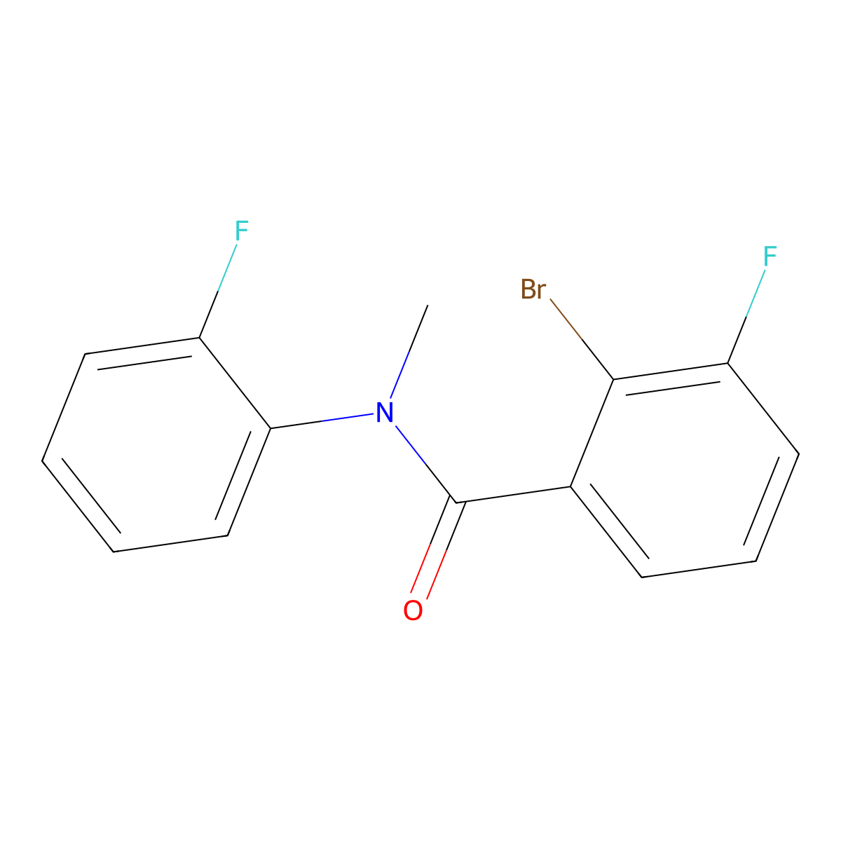 2-Bromo-3-fluoro-N-(2-fluorophenyl)-N-methylbenzamide molecular structure, CAS 1520969-57-6