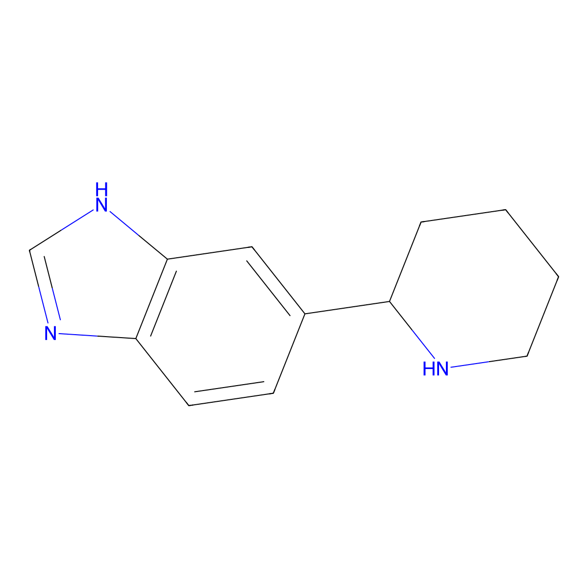 5-(piperidin-2-yl)-1H-1,3-benzodiazole molecular structure, CAS 1520985-14-1