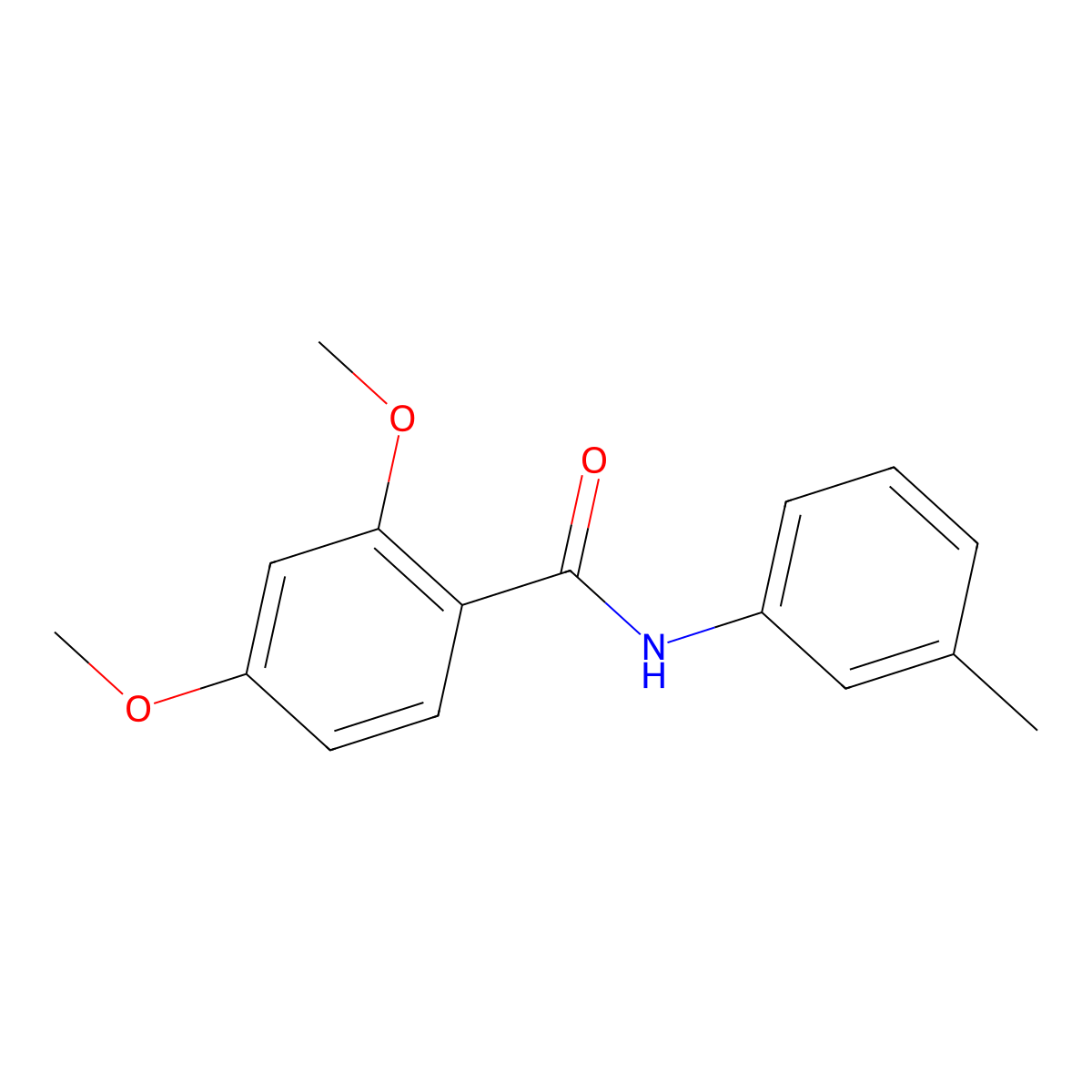 2,4-dimethoxy-N-(3-methylphenyl)benzamide molecular structure, CAS 1521-28-4