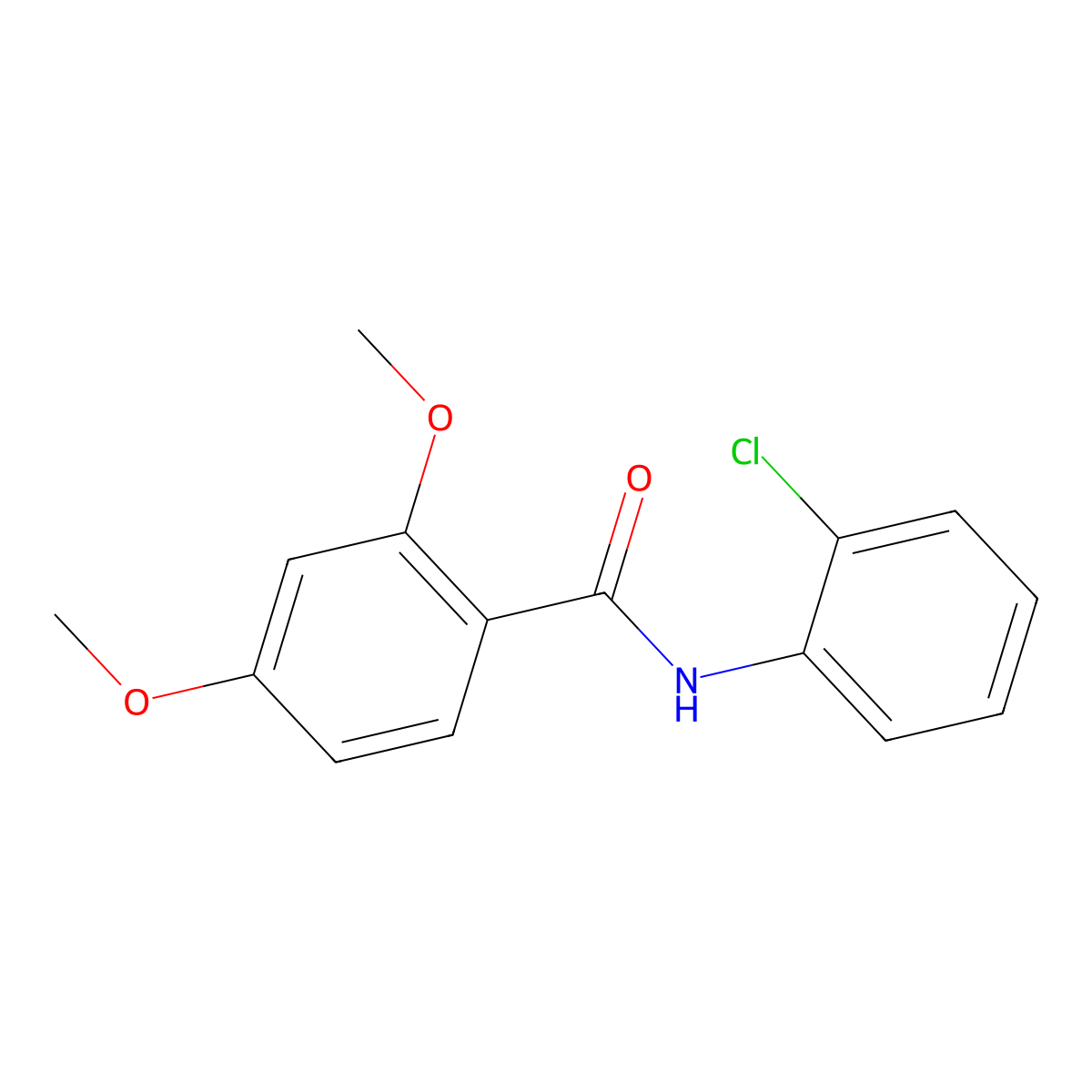 N-(2-chlorophenyl)-2,4-dimethoxybenzamide molecular structure, CAS 1521-31-9