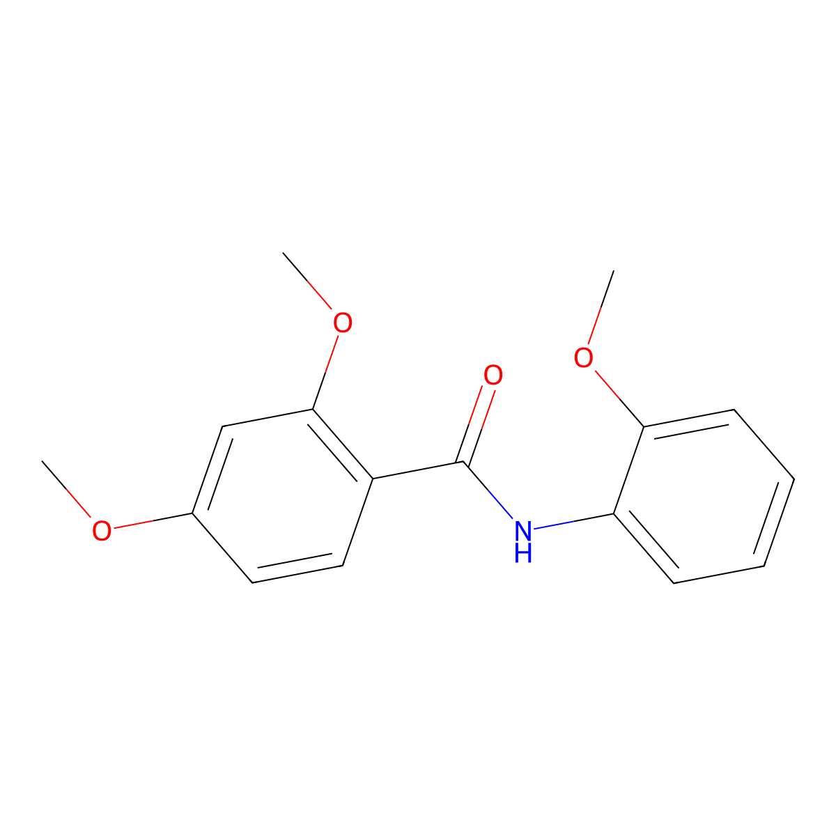 2,4-dimethoxy-N-(2-methoxyphenyl)benzamide molecular structure, CAS 1521-33-1