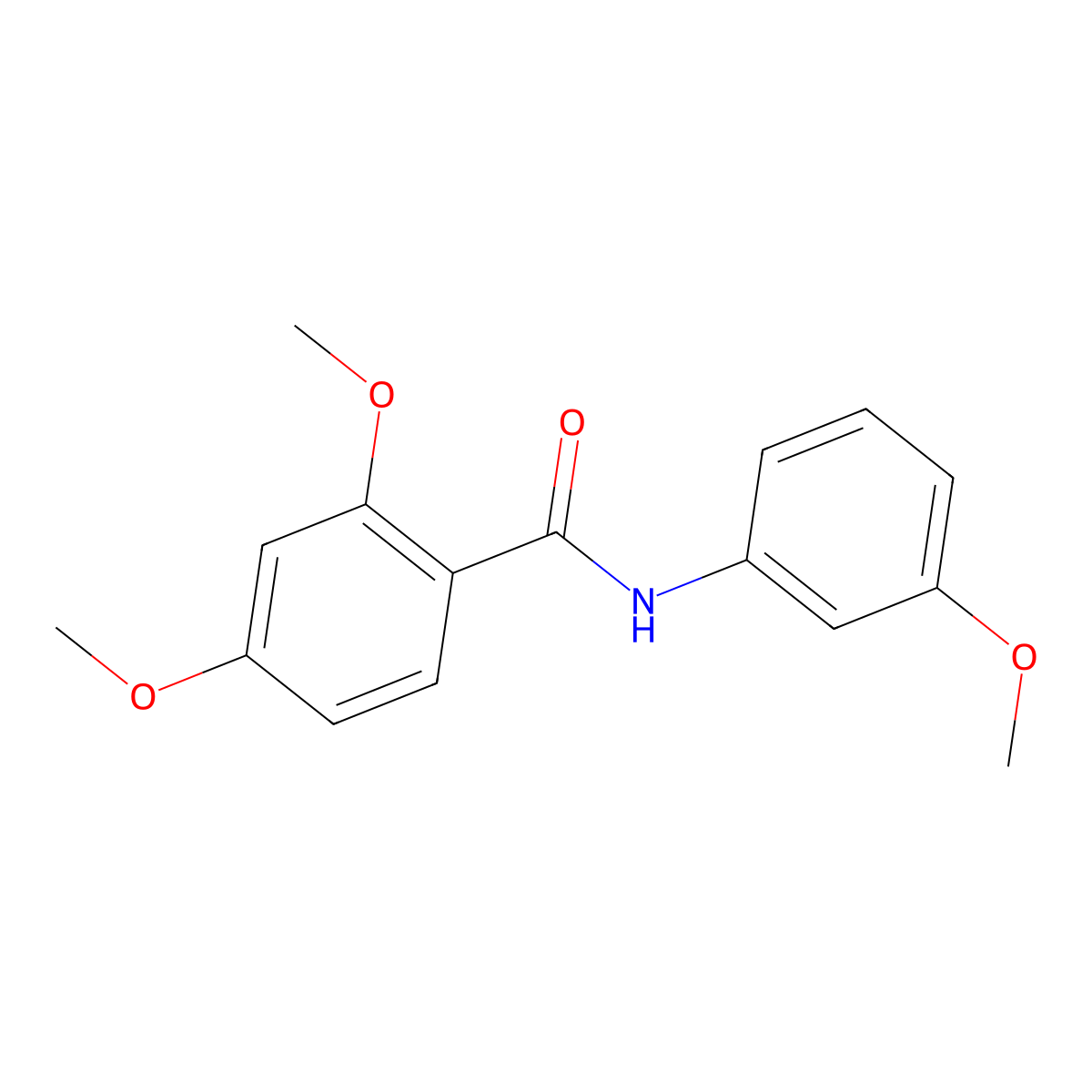 2,4-dimethoxy-N-(3-methoxyphenyl)benzamide molecular structure, CAS 1521-34-2