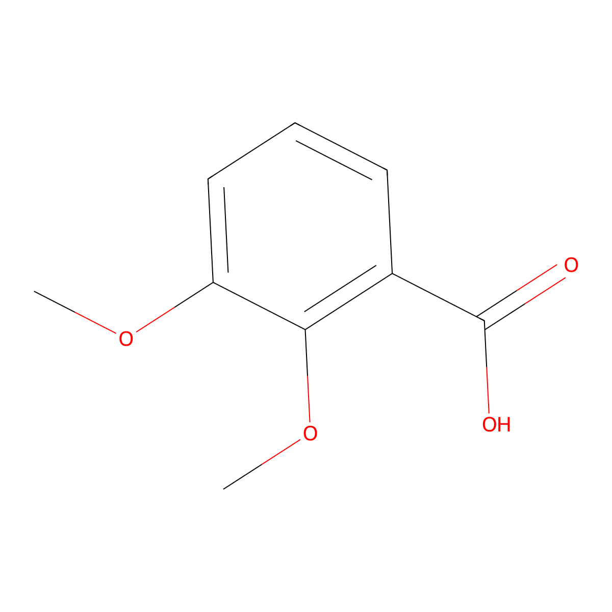 2,3-Dimethoxybenzoic acid molecular structure, CAS 1521-38-6