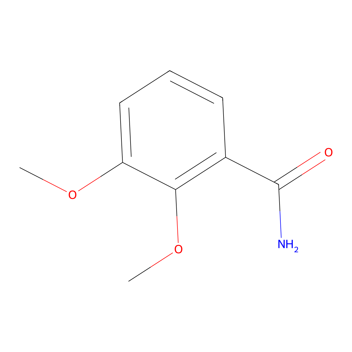 2,3-Dimethoxybenzamide molecular structure, CAS 1521-39-7