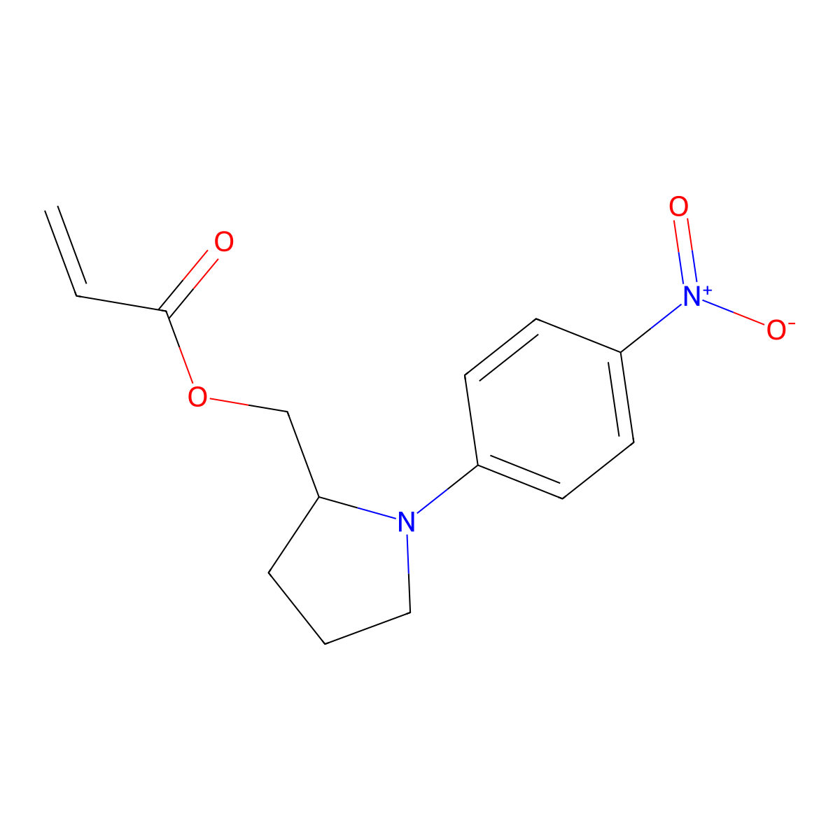 [(S)-(-)-1-(4-Nitrophenyl)-2-pyrrolidinemethyl]acrylate molecular structure, CAS 152100-45-3