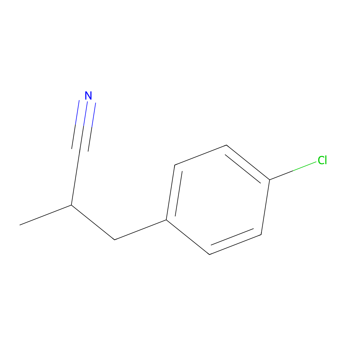 3-(4-Chlorophenyl)-2-methylpropanenitrile molecular structure, CAS 1521001-38-6