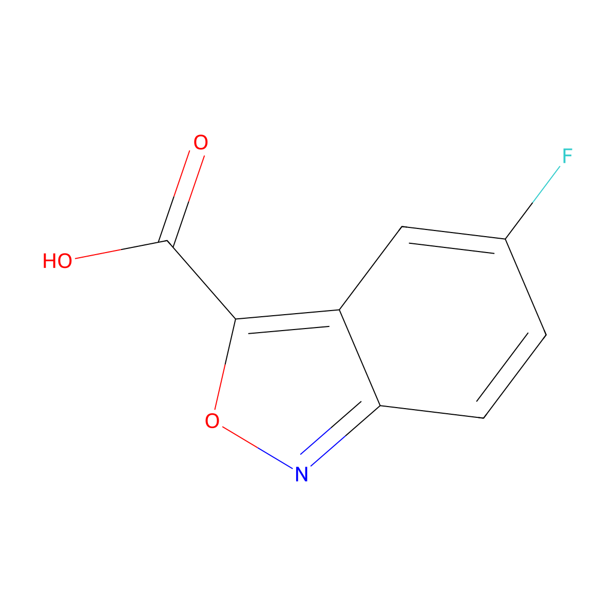 5-Fluoro-2,1-benzoxazole-3-carboxylic acid molecular structure, CAS 1521006-67-6