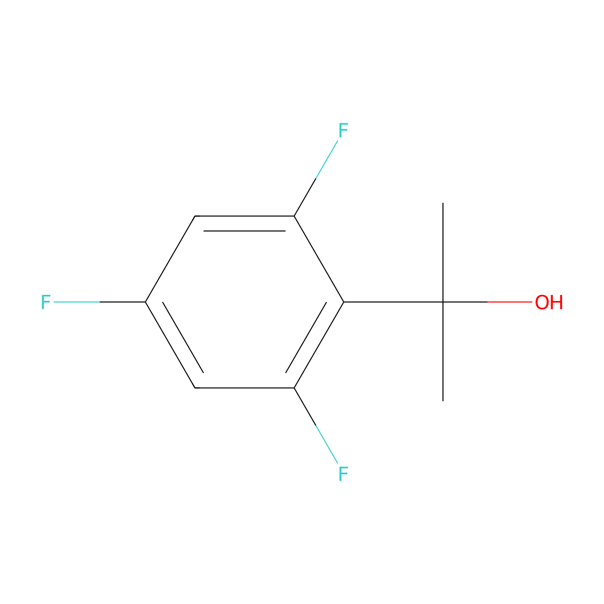 2-(2,4,6-Trifluorophenyl)propan-2-ol molecular structure, CAS 1521018-79-0