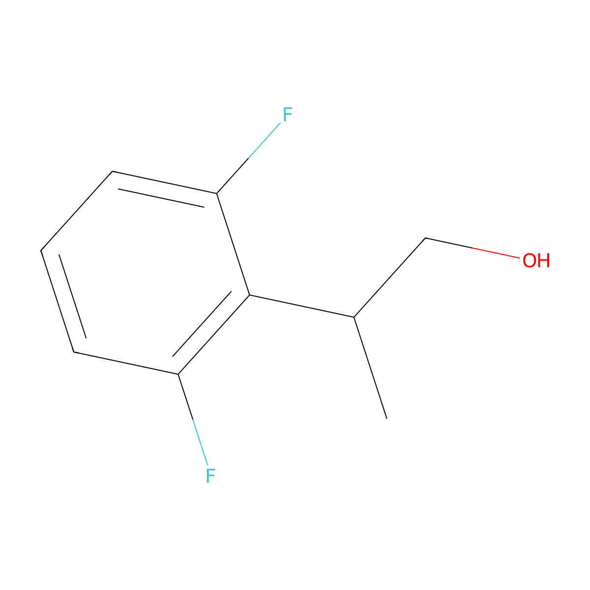 2-(2,6-Difluorophenyl)propan-1-ol molecular structure, CAS 1521023-94-8