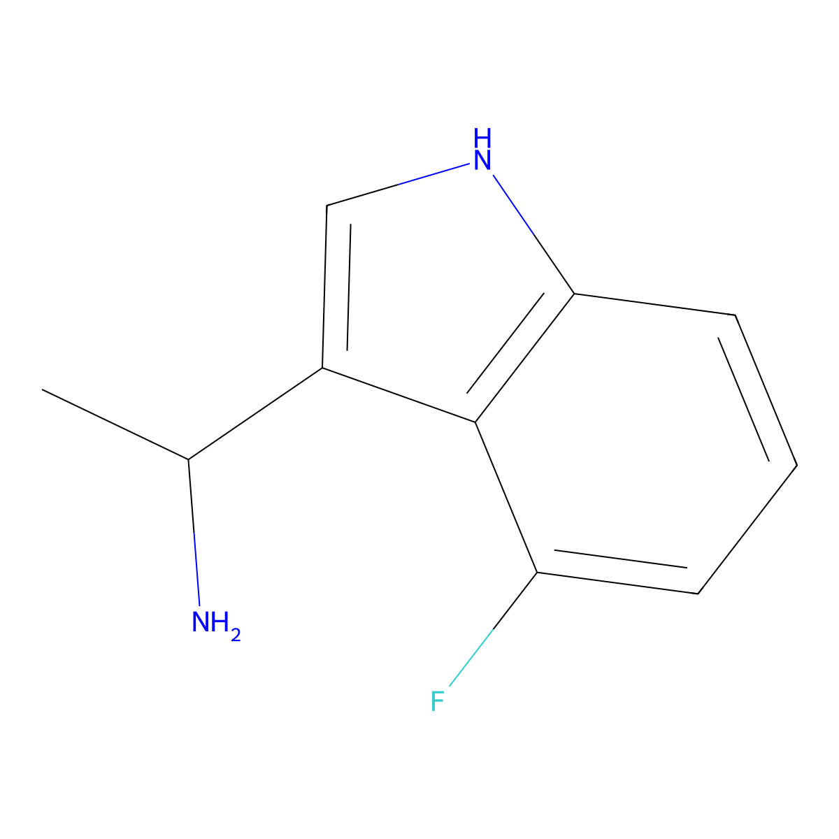 1-(4-Fluoro-1H-indol-3-yl)ethan-1-amine molecular structure, CAS 1521037-70-6