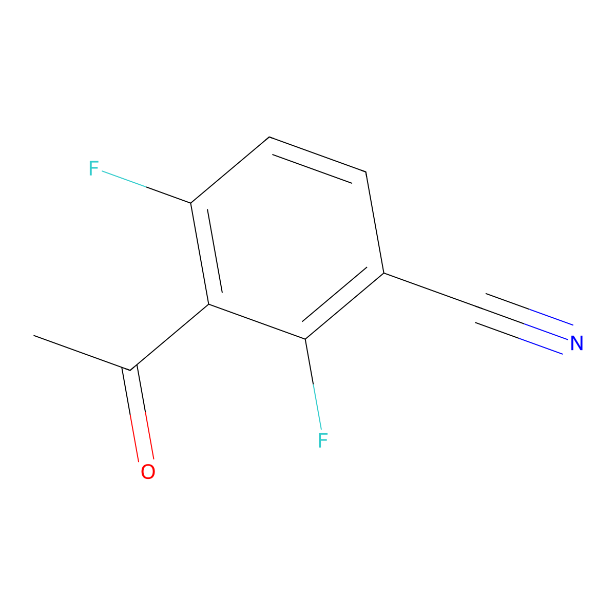 3-Acetyl-2,4-difluorobenzonitrile molecular structure, CAS 1521047-42-6