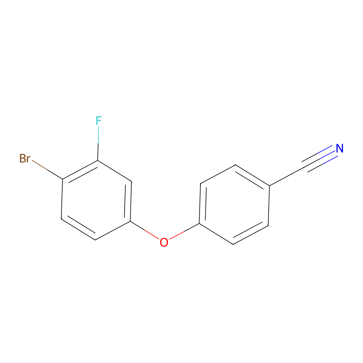 4-(4-Bromo-3-fluorophenoxy)benzonitrile molecular structure, CAS 1521049-36-4