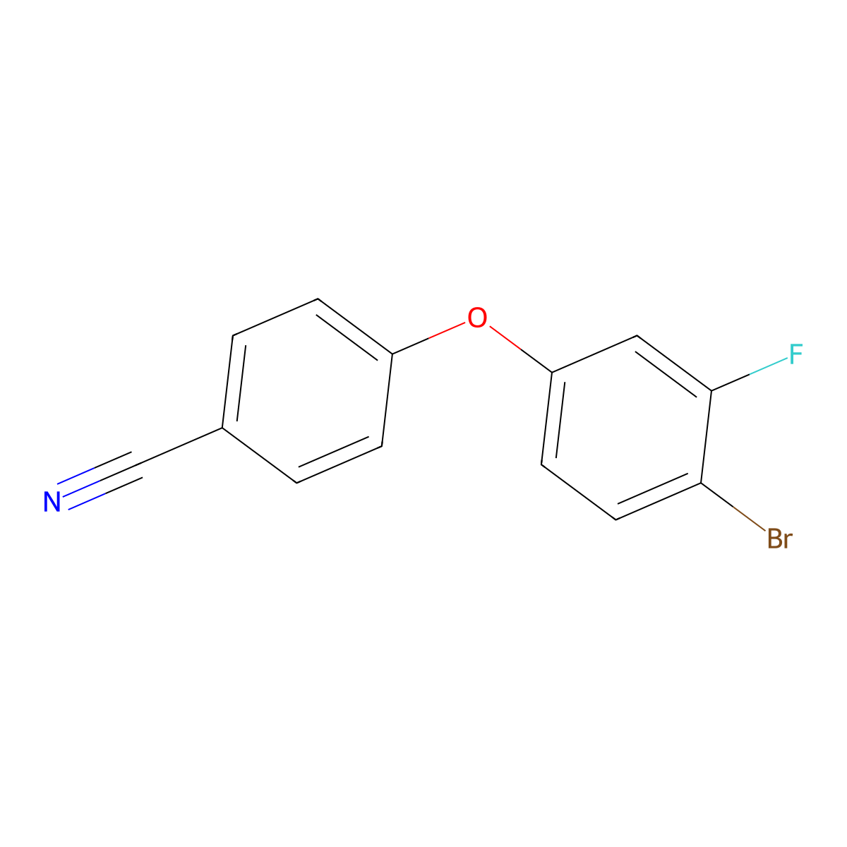 4-(4-Bromo-3-fluorophenoxy)benzonitrile molecular structure, CAS 1521049-36-4