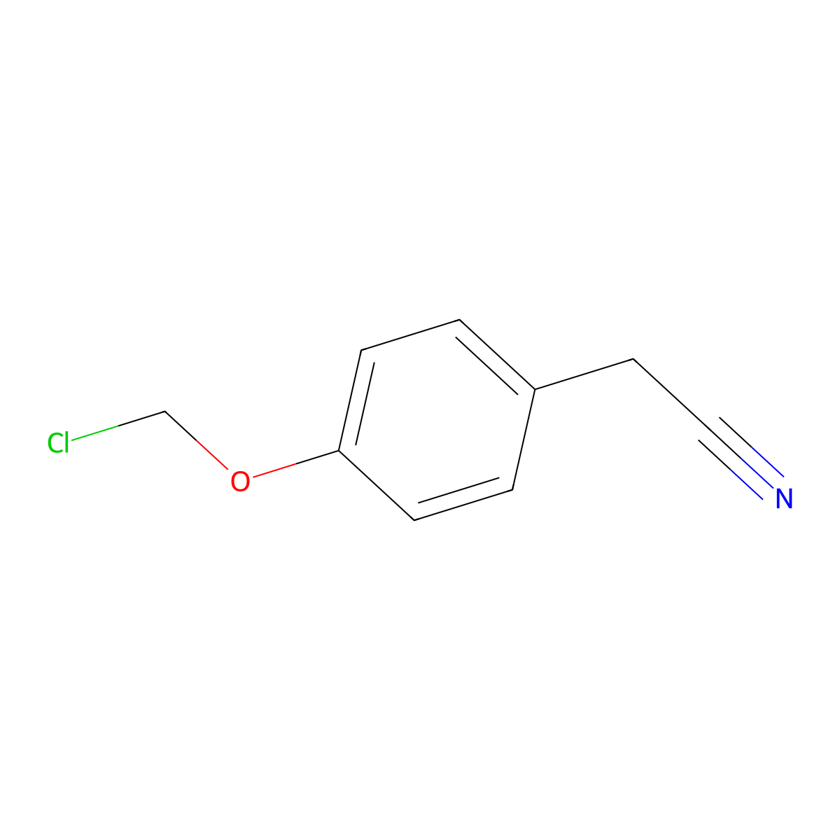 2-[4-(Chloromethoxy)phenyl]acetonitrile molecular structure, CAS 1521052-50-5