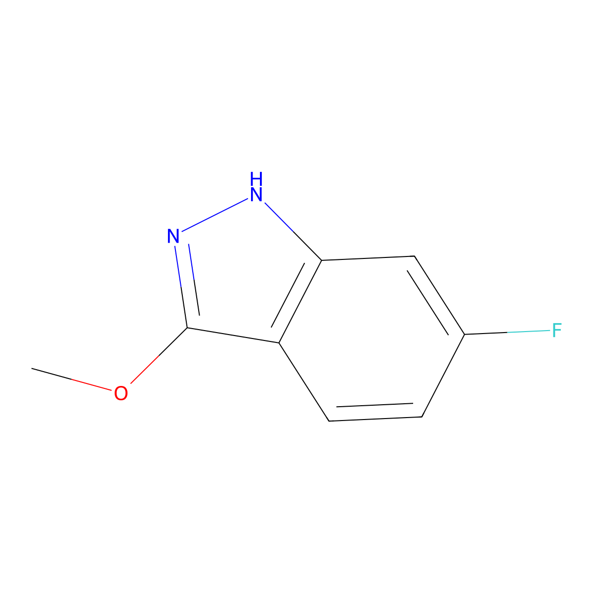 6-Fluoro-3-methoxy-1H-indazole molecular structure, CAS 1521054-11-4