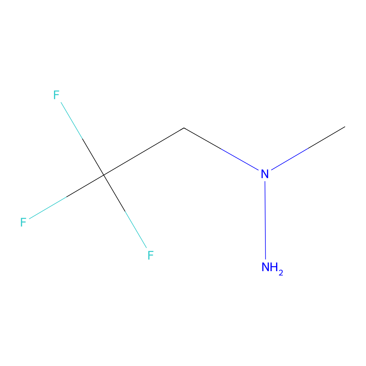 1-Methyl-1-(2,2,2-trifluoroethyl)hydrazine molecular structure, CAS 1521063-35-3
