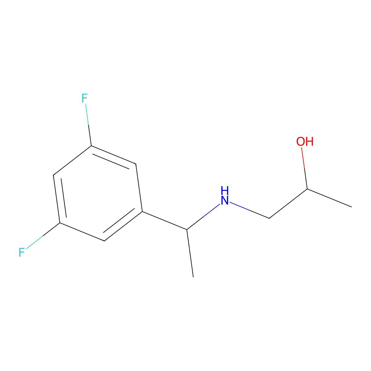 1-{[1-(3,5-Difluorophenyl)ethyl]amino}propan-2-ol molecular structure, CAS 1521066-43-2