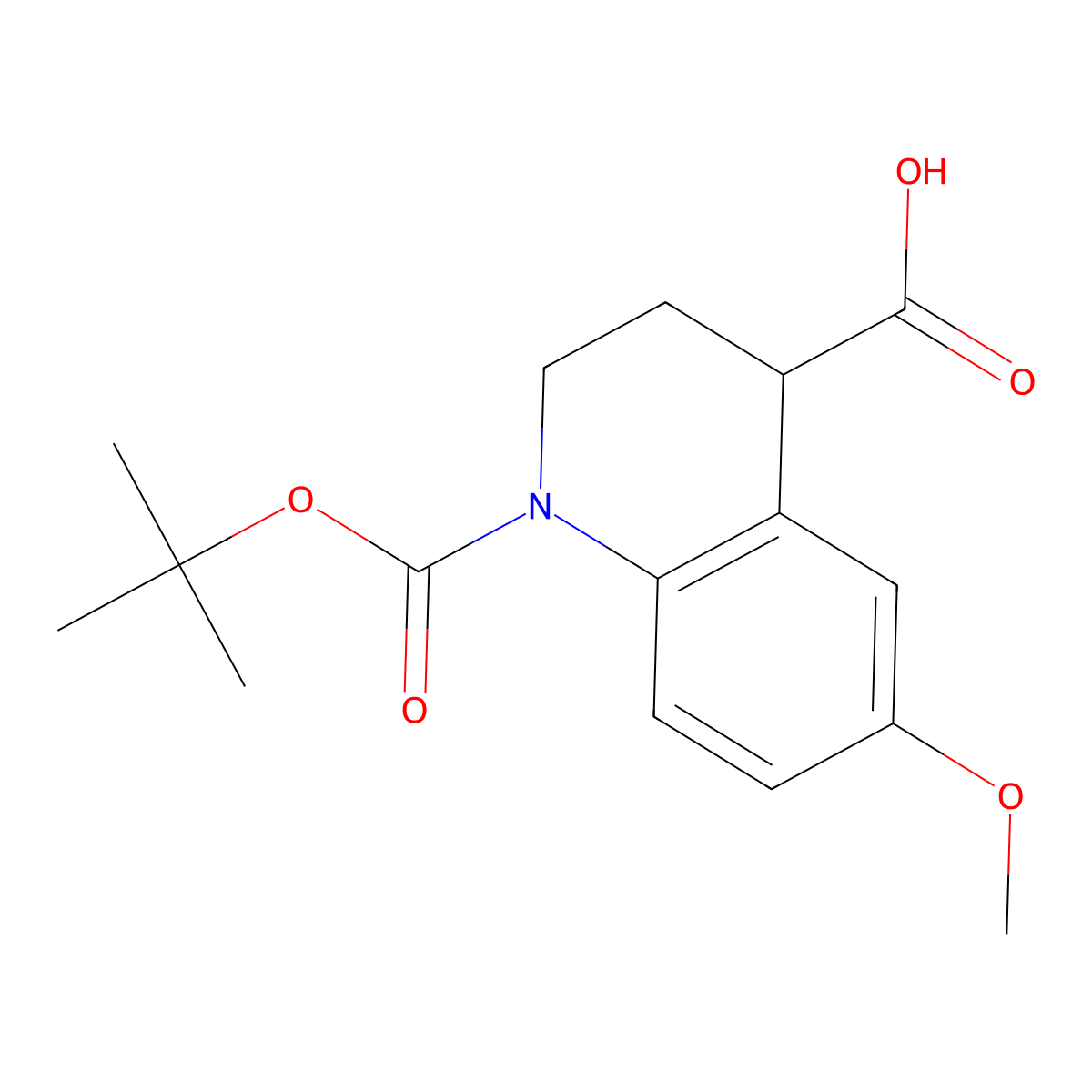 1-[(Tert-butoxy)carbonyl]-6-methoxy-1,2,3,4-tetrahydroquinoline-4-carboxylic acid molecular structure, CAS 1521070-25-6