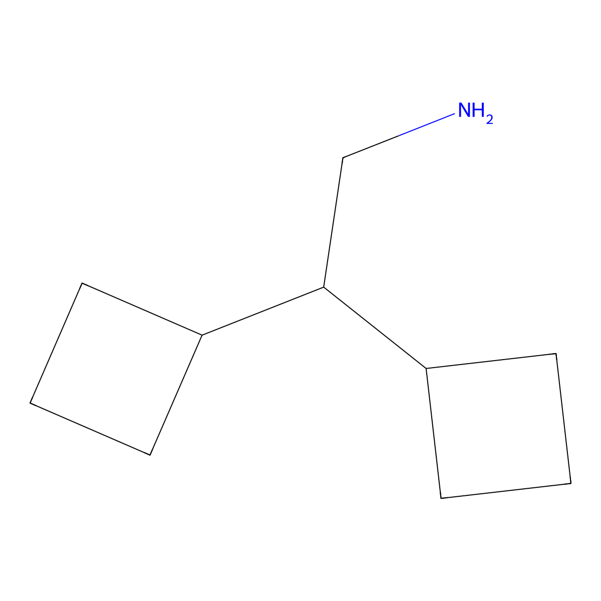 2,2-Dicyclobutylethan-1-amine molecular structure, CAS 1521092-87-4
