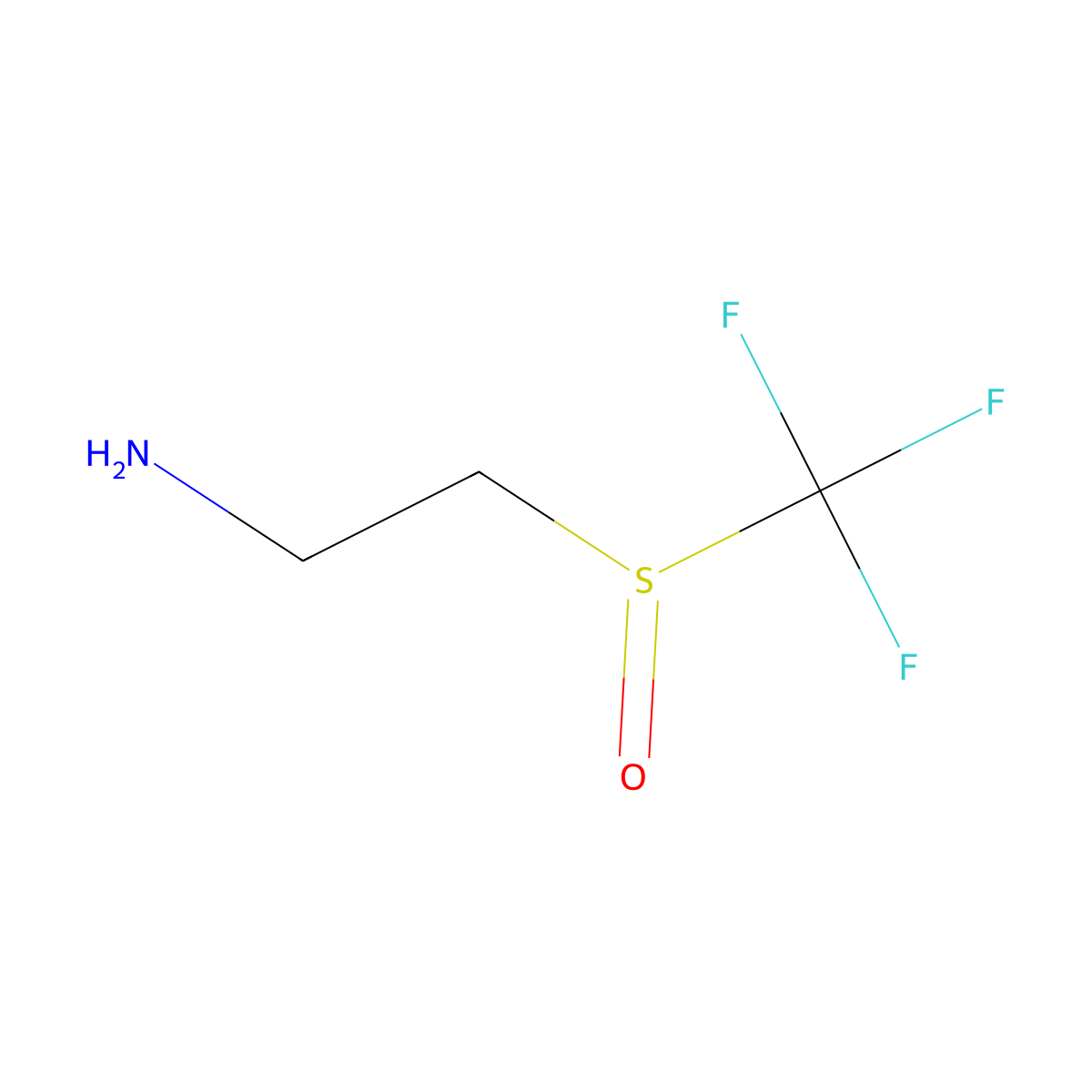 2-Trifluoromethanesulfinylethan-1-amine molecular structure, CAS 1521095-19-1