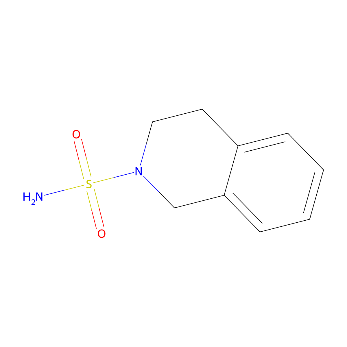 1,2,3,4-Tetrahydroisoquinoline-2-sulfonamide molecular structure, CAS 15211-62-8