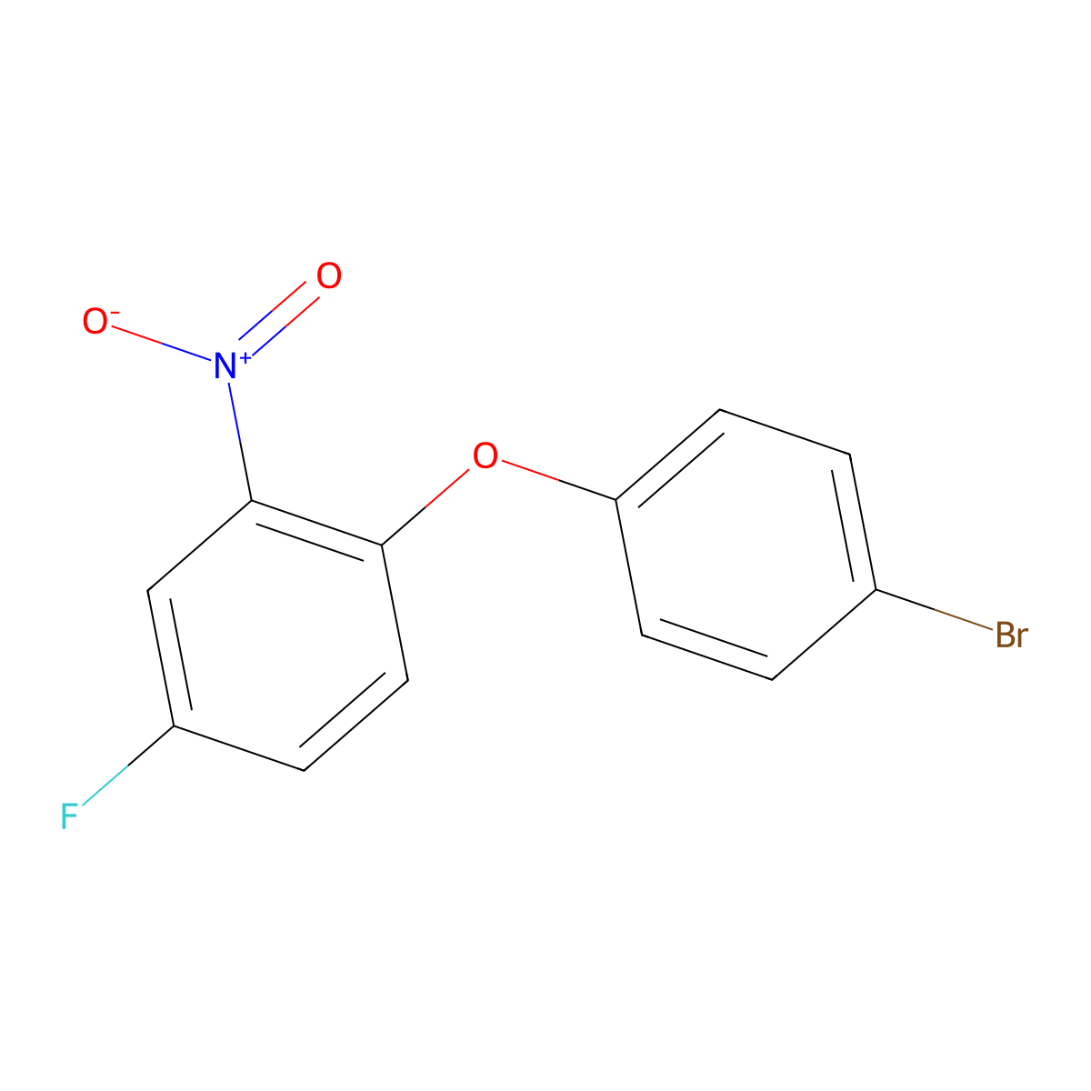 1-(4-Bromophenoxy)-4-fluoro-2-nitrobenzene molecular structure, CAS 15211-98-0
