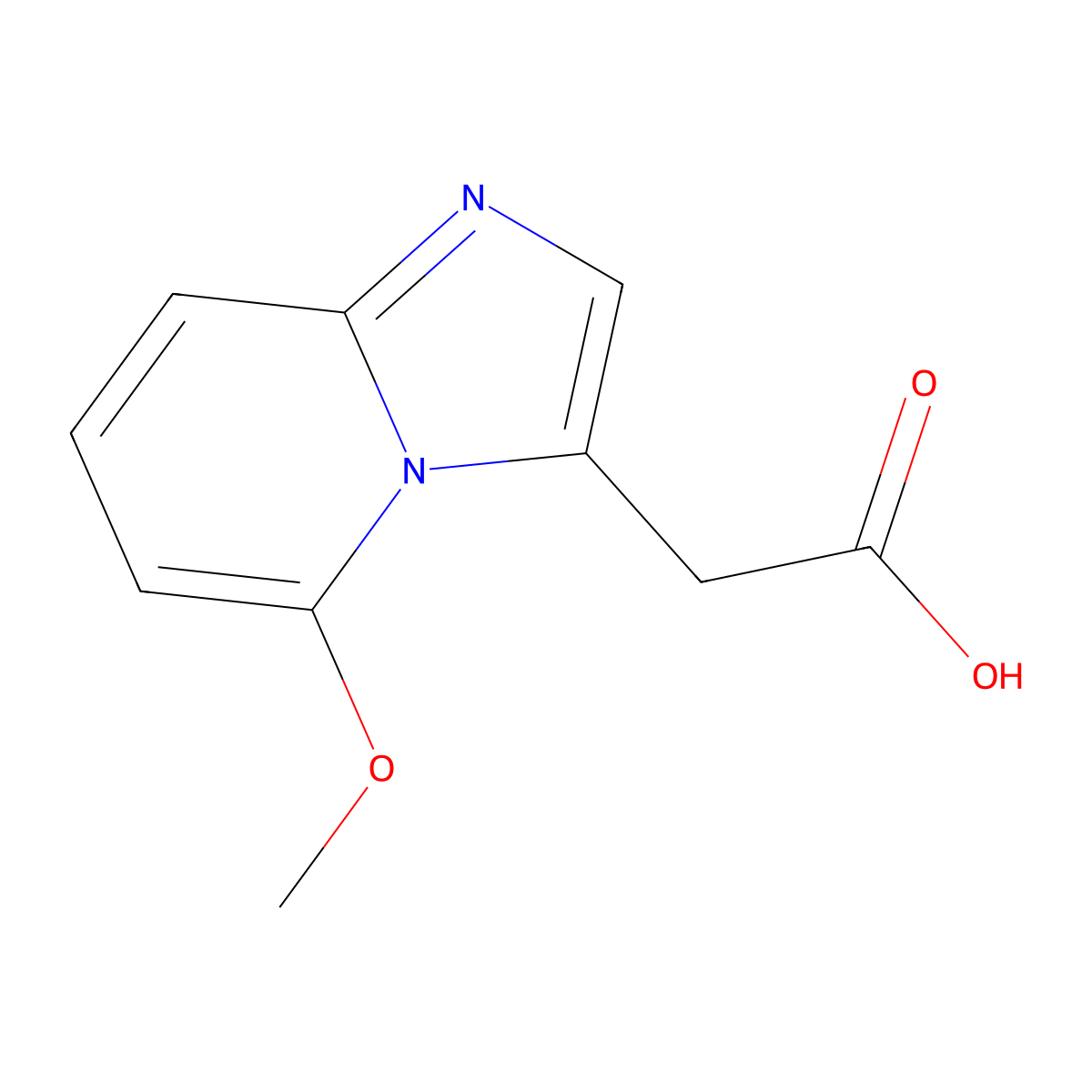 2-{5-Methoxyimidazo[1,2-a]pyridin-3-yl}acetic acid molecular structure, CAS 1521108-56-4