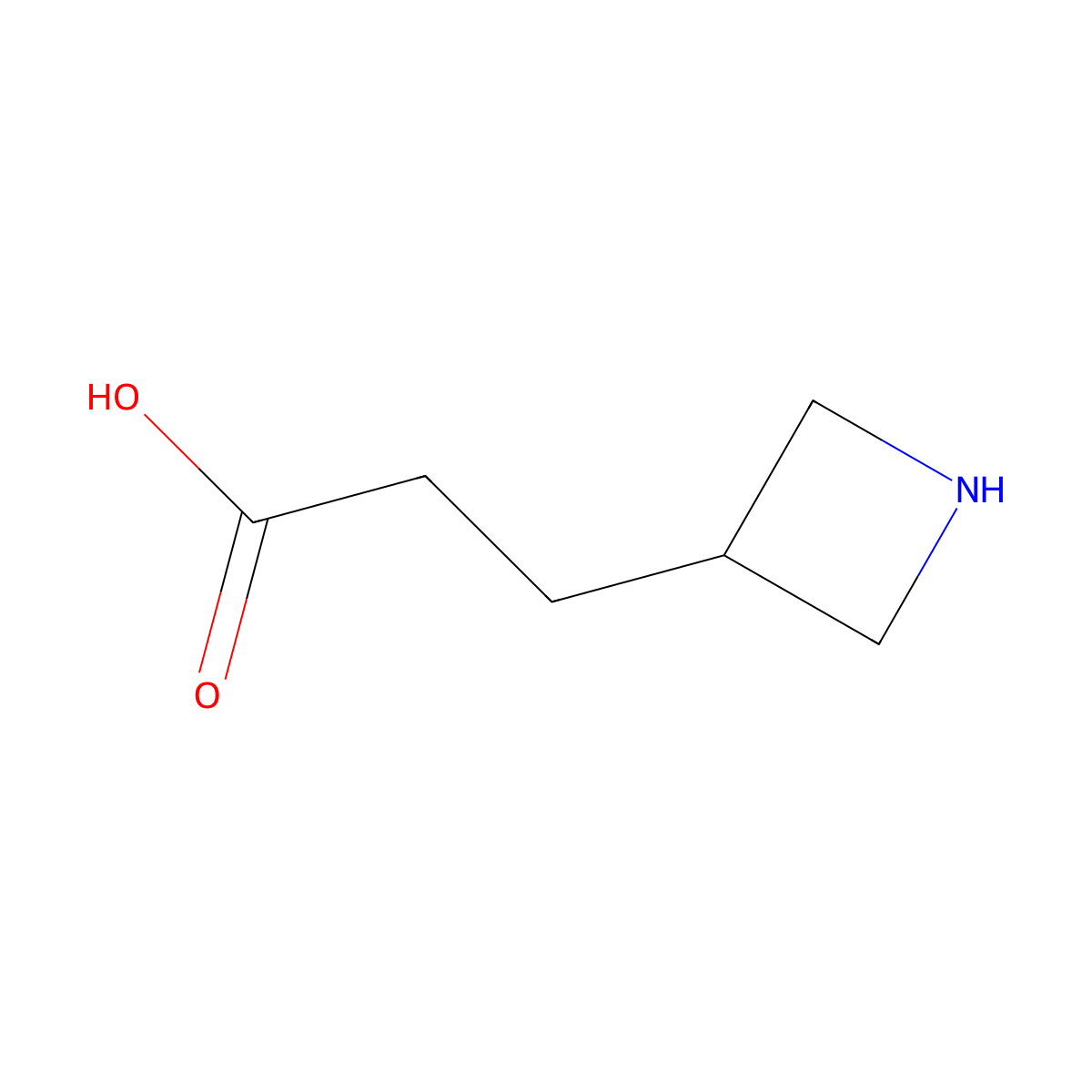3-(Azetidin-3-yl)propanoic acid molecular structure, CAS 1521149-58-5