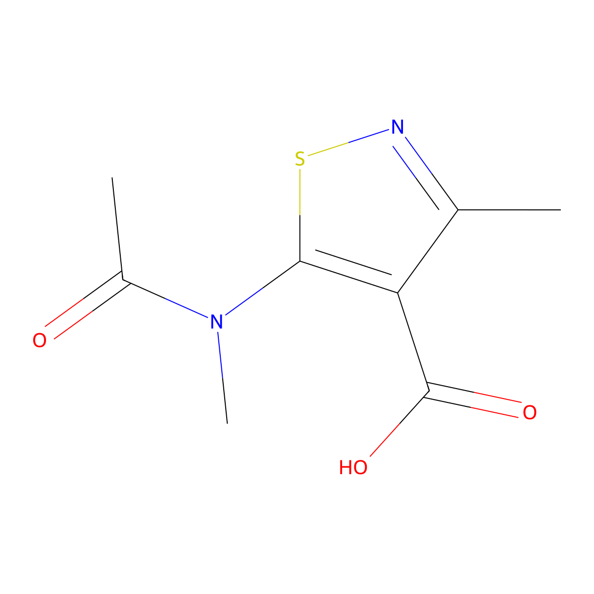 3-Methyl-5-(n-methylacetamido)isothiazole-4-carboxylic acid molecular structure, CAS 1521168-62-6