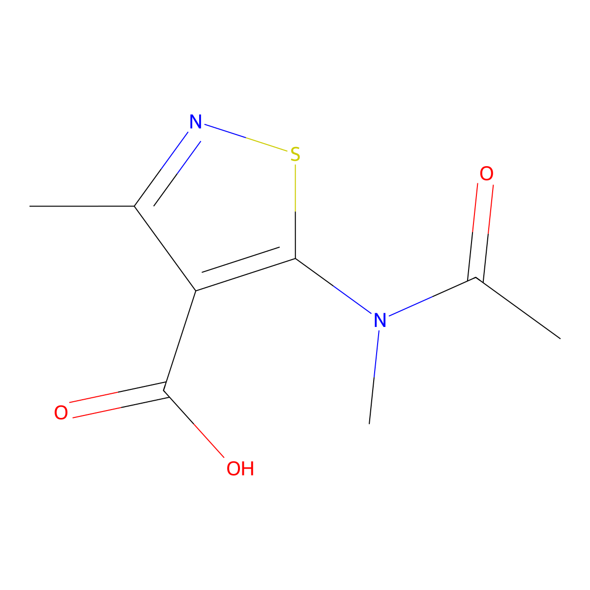 3-Methyl-5-(n-methylacetamido)isothiazole-4-carboxylic acid molecular structure, CAS 1521168-62-6