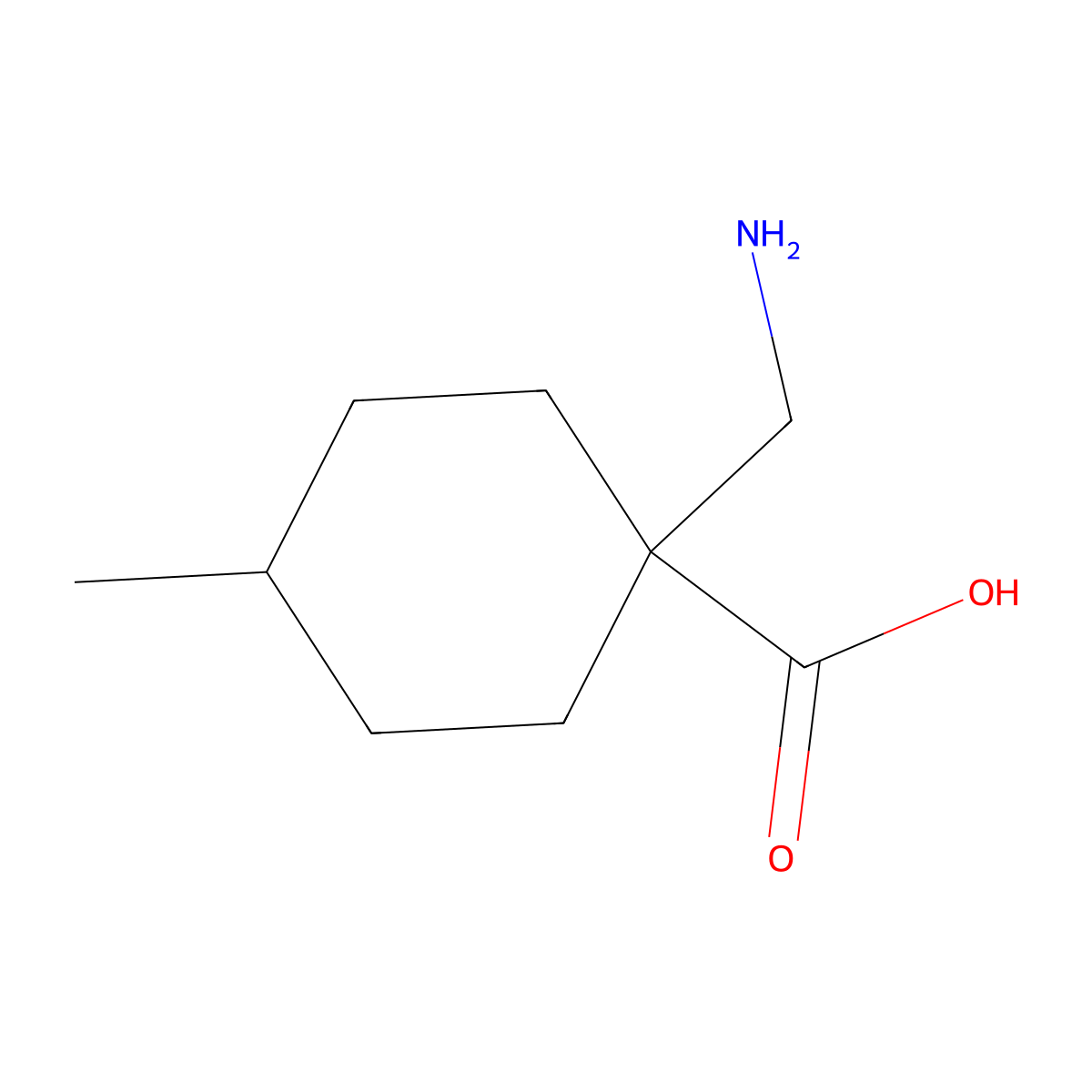 1-(Aminomethyl)-4-methylcyclohexane-1-carboxylic acid molecular structure, CAS 1521177-05-8