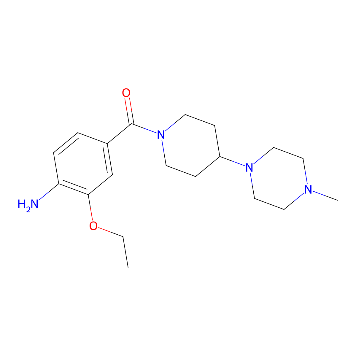 (4-Amino-3-ethoxyphenyl)(4-(4-methylpiperazin-1-yl)piperidin-1-yl)methanone molecular structure, CAS 1521197-86-3