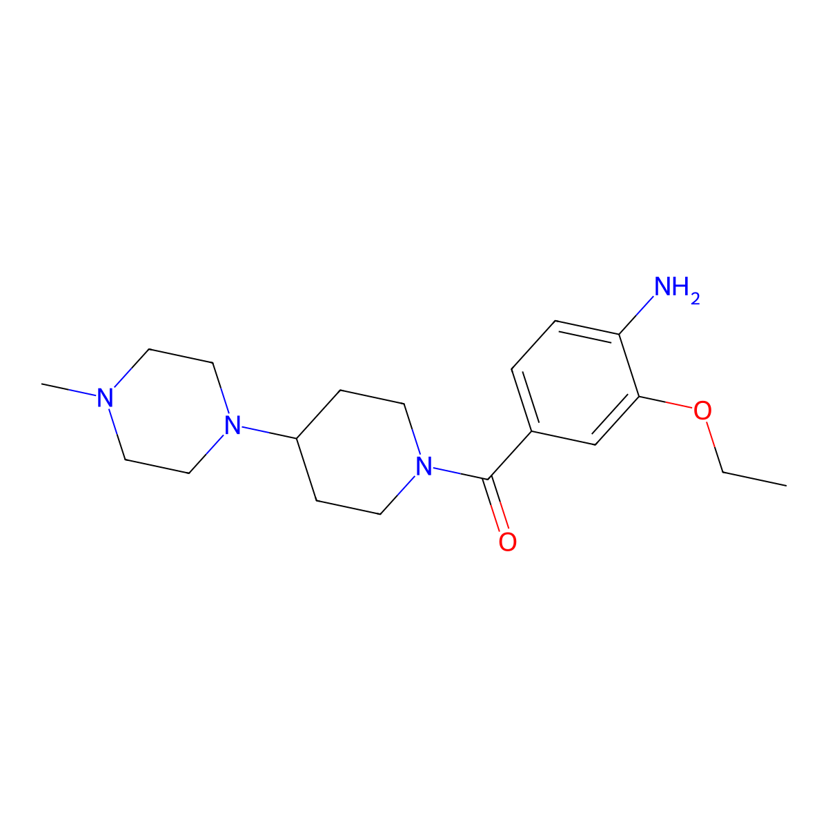 (4-Amino-3-ethoxyphenyl)(4-(4-methylpiperazin-1-yl)piperidin-1-yl)methanone molecular structure, CAS 1521197-86-3
