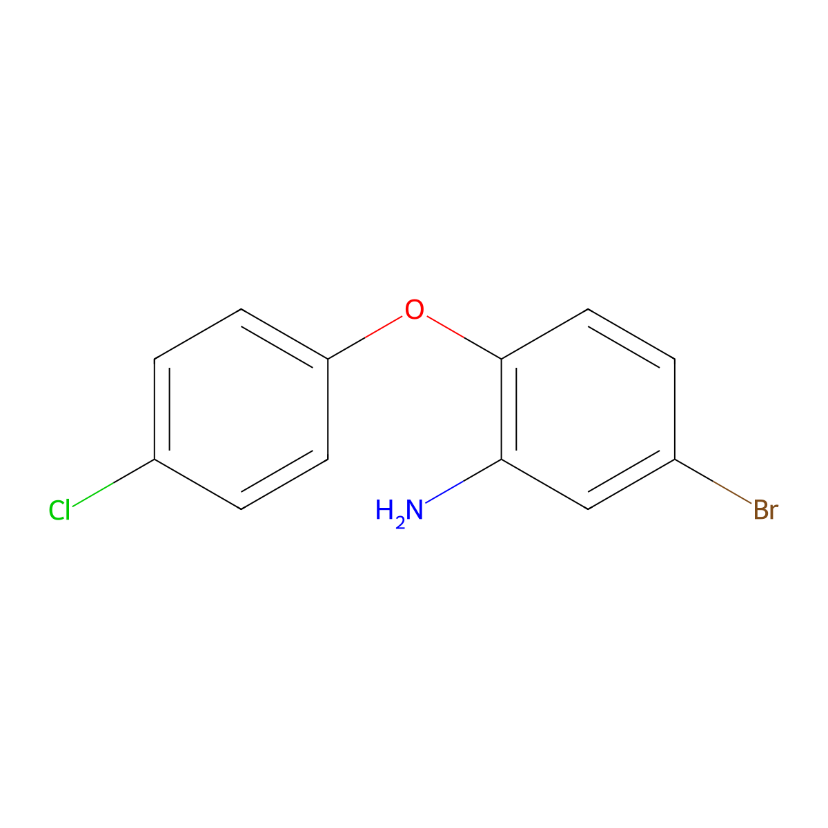 5-Bromo-2-(4-chlorophenoxy)aniline molecular structure, CAS 15212-00-7