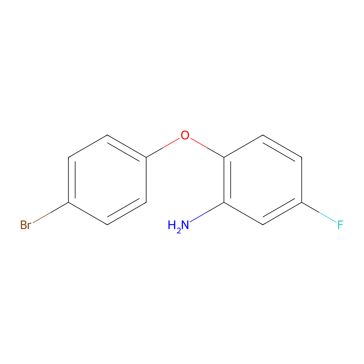 2-(4-Bromophenoxy)-5-fluoroaniline molecular structure, CAS 15212-02-9