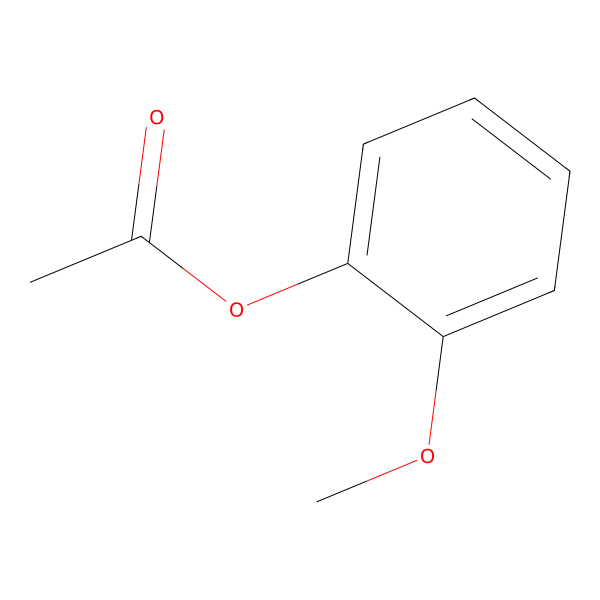 Guaiacyl acetate molecular structure, CAS 15212-03-0