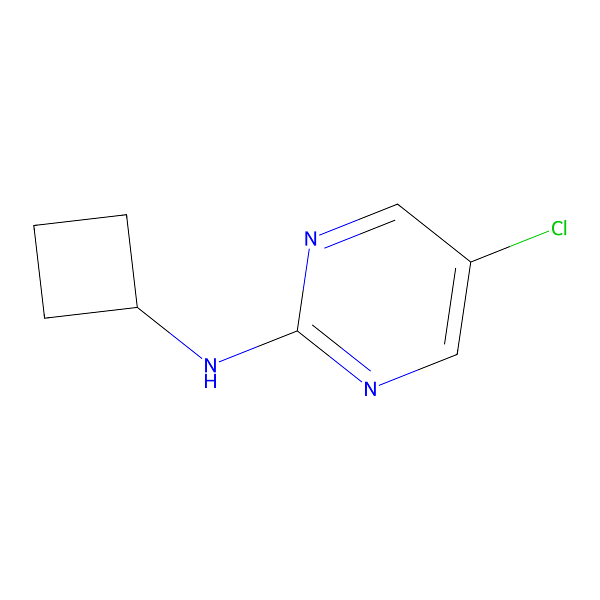 5-chloro-N-cyclobutylpyrimidin-2-amine molecular structure, CAS 1521204-79-4