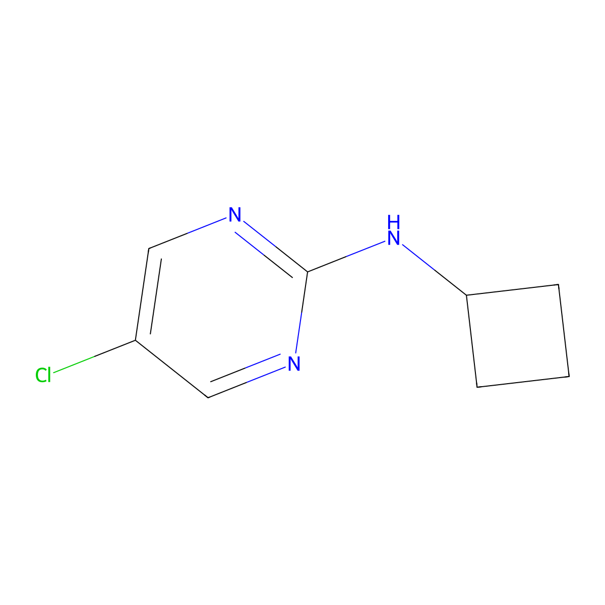 5-chloro-N-cyclobutylpyrimidin-2-amine molecular structure, CAS 1521204-79-4
