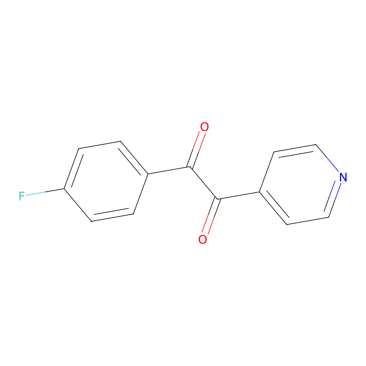 1-(4-Fluorophenyl)-2-(4-pyridinyl)-1,2-ethanedione molecular structure, CAS 152121-41-0