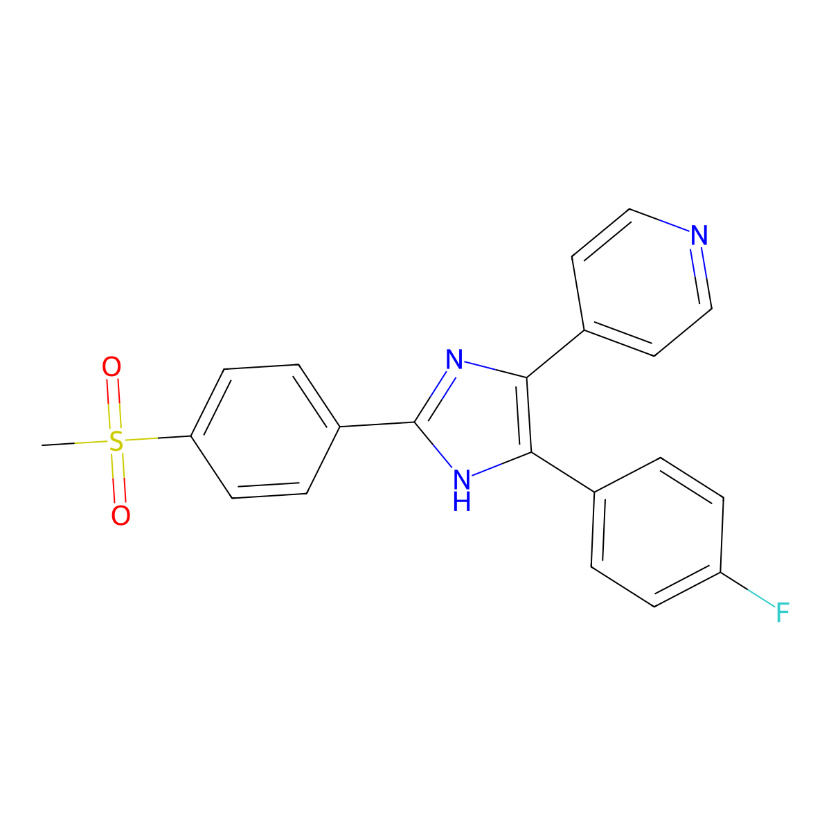 SB 203580, Sulfone molecular structure, CAS 152121-46-5
