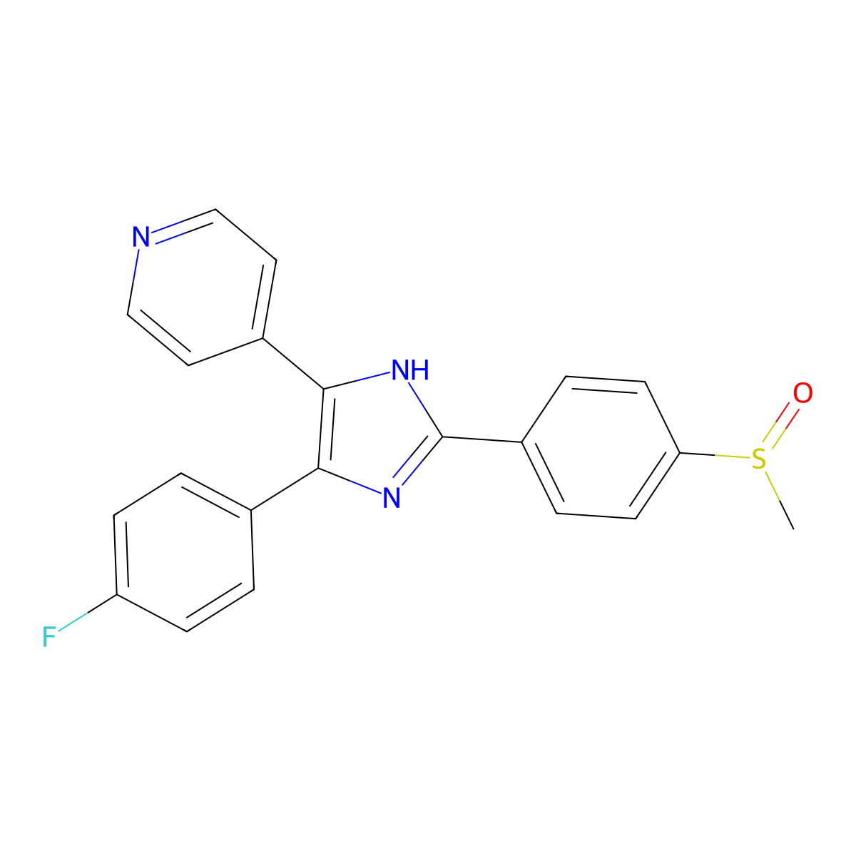 Sb-203580 molecular structure, CAS 152121-47-6