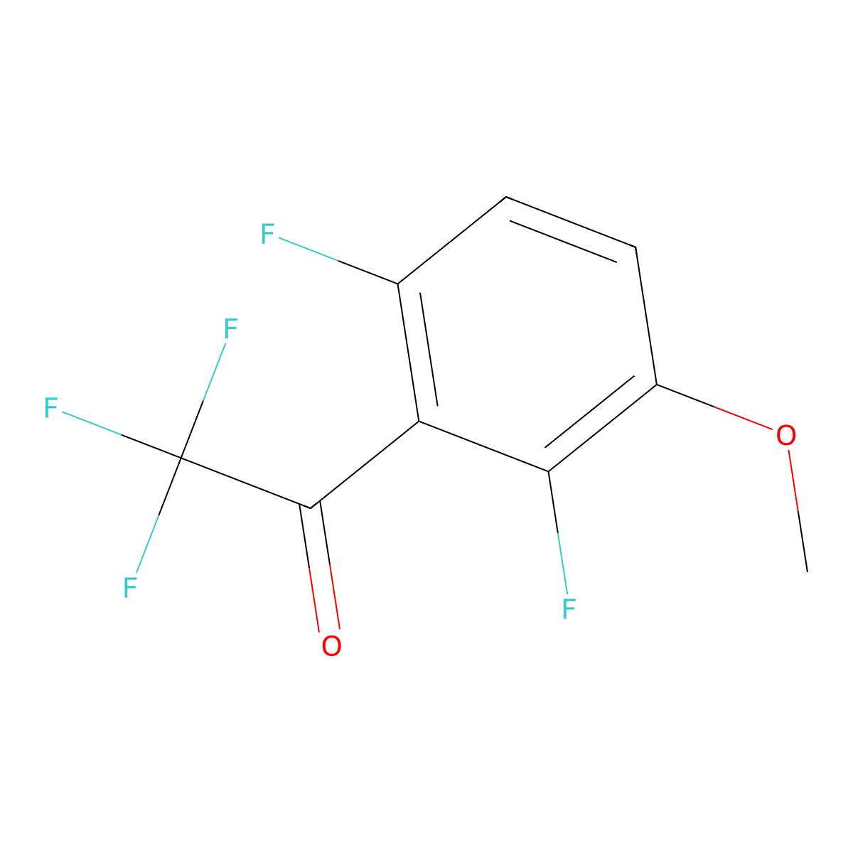 1-(2,6-Difluoro-3-methoxyphenyl)-2,2,2-trifluoroethanone molecular structure, CAS 1521210-39-8