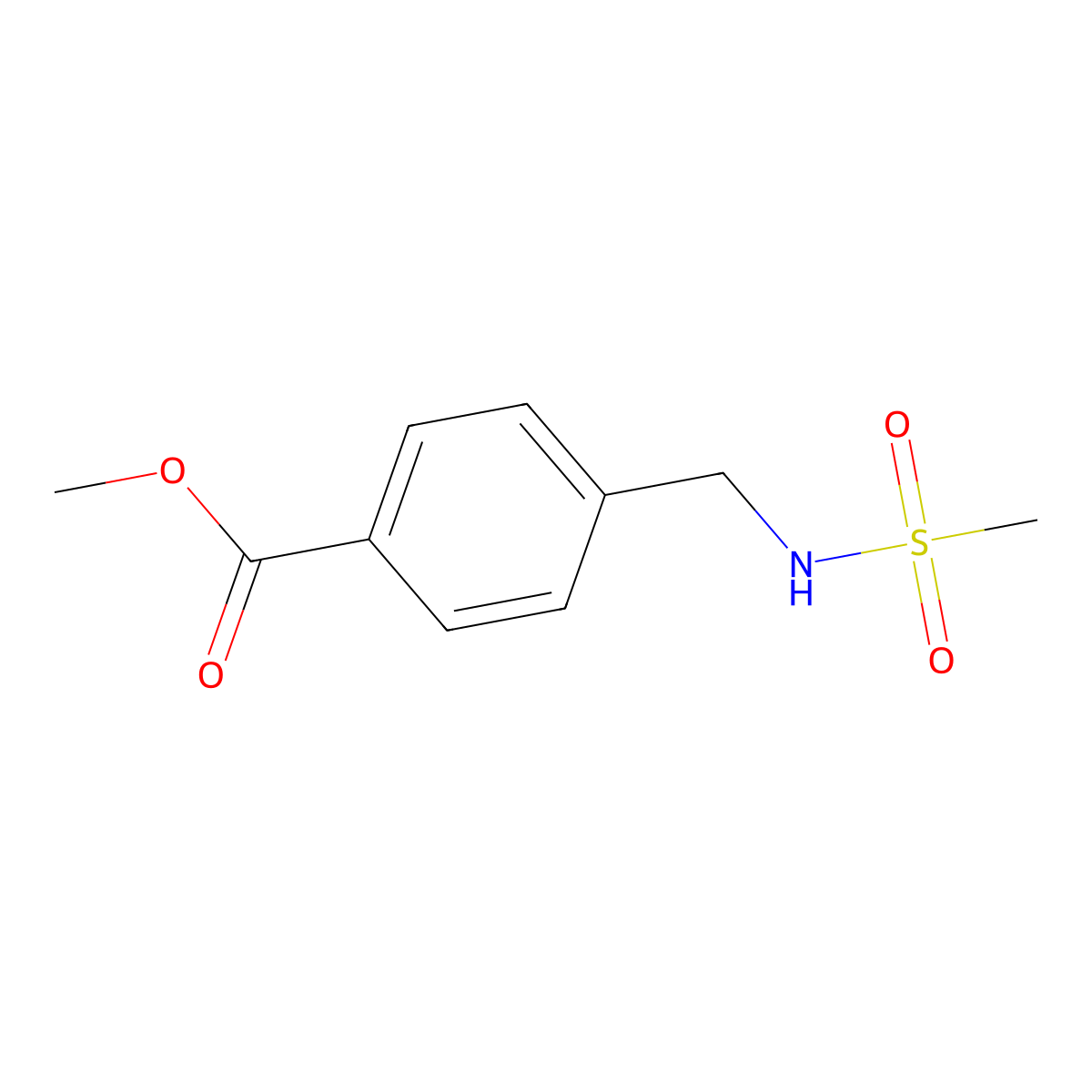 Methyl 4-(methylsulfonamidomethyl)benzoate molecular structure, CAS 152122-32-2